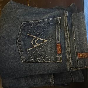 7 for All Mankind denim. “A” pocket. Size 30